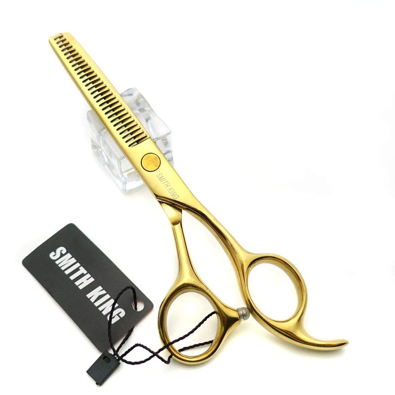 5.5 Inches Hair Cutting Scissors Set with Razor Combs Lether
