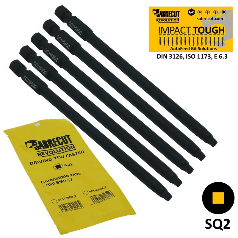 5 x SabreCut SC116SQ2_5 116mm SQ2 Compatible with Hilti SMD