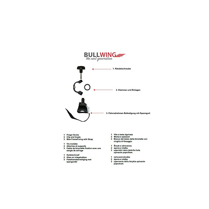 Bullwing Frame holder long, 30 cm long
