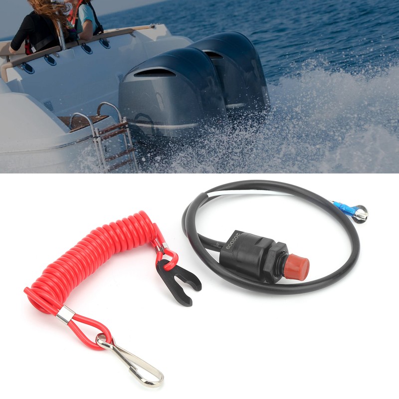 Emergency Stop Switch Safety Tether 6E9-82575-09 Fit for Yamaha Outboard