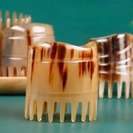 천연 소뿔 머리빗 두피 빗 브러쉬 헤어 마사지 [소뿔 머리 치료 빗 롱 스타일] Natural Cow Horn Hair Comb Scalp Brush Hair Massage [Cow Horn Hair Treatment Comb Long Style]