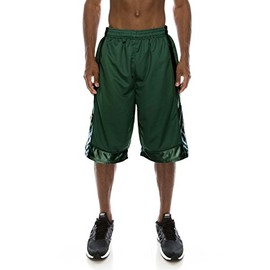 Premium Quality Heavy Mesh Basketball Shorts, 5XL, Dark Green