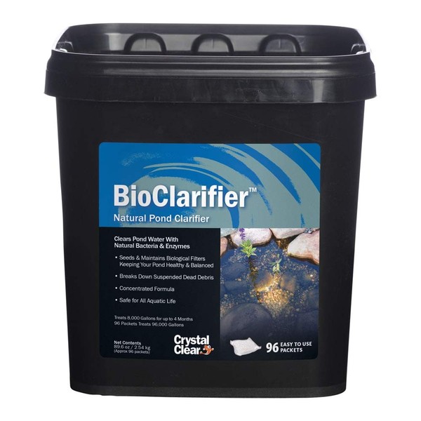 CrystalClear BioClarifier - Natural Pond Clarifier - 96 Packets Treats