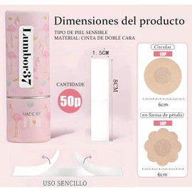 Lumbor37 Cinta Doble Cara para Ropa Cinta Doble Cara para Piel y Cuerpo /(y 20 Piezas de Pezón sin Respaldo), Accesorios de Ropa Interior de Mujer