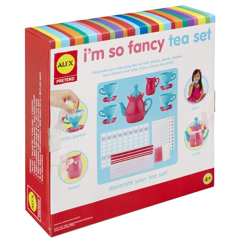 Alex Pretend I'm So Fancy Kids Tea Set, 33 Piece