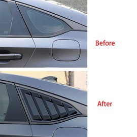 TLIFORT for Accord Glossy Black Window Scoops Louvers for Honda Accord Sedan 2018 2019 2020 2021 2022, 2pcs