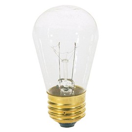 Satco S3965 130V Medium Base 11-Watt S14 Light Bulb, Clear