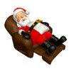 CafePress Sleeping Santa Round 4" MDF Holiday Ornament