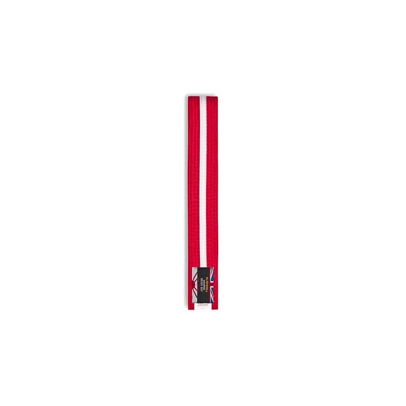 Playwell Martial Arts Cotton Coloured Belt With White Stripe Grading