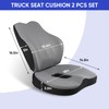 MINUPWELL Truck Seat Cushion, 2PC 100% Memory Foam Seat Cushion