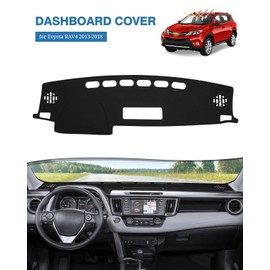 FIILINES Dash Cover Compatible with Toyota RAV4 2013 2014 2015 2016 2017 2018 Dashboard Mat Cover RAV4 Accessories Sunshade Nonslip Mesh Protector No Glare