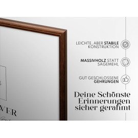 Artower® Vintage Brown Wooden Picture Frame for DIN A5 14.8 x 21 cm Poster Frame Large Collage Picture Frame Vintage Brown Wood 15 x 21 cm Retro Slim Picture Frame Brown Poster Frame
