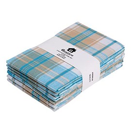 Gratico Premium Kitchen Towels Sets 20x30 in Cotton Dish Towels for Kitchen Turquoise/Beige Dish Cloths for Washing Dishes Hand Towels for Kitchen Tea Towels & Bar Mops for Kitchen - Set of 6