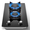 12 Inch Gas Cooktop, 2 Burner Gas Stove, Black Tempered