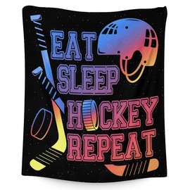 Kids Blankets for Girls - Hockey Gifts - Boys Blanket for Team Player - 40"x50" Soft Fleece Throws for Couch, Office