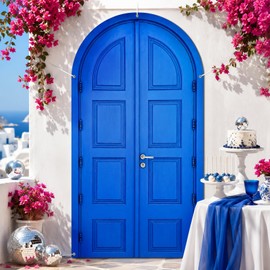 Batiyeer 6.5x4 ft Dancing Queen Party Backdrop Dancing Queen Backdrop Mediterranean Greek Arch Door Photo Background for Bachelorette Party Decorations