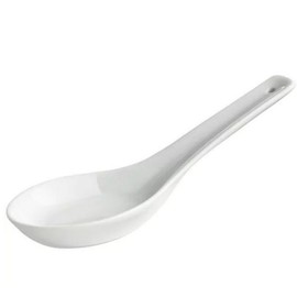 JapanBargain 1572x4, White Porcelain Asian Soup Spoons Japaese Chinese Rice Spoons Soba Spoons Pho Spoons Wonton Spoons, Pack of 4