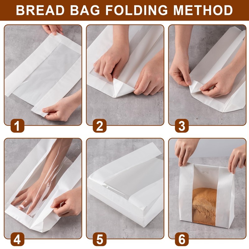 25PCS Paper Bread Bags, Large Sourdough Bread Bags for Homemade