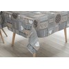 Karina Home Amelia Grey and Beige Hearts Wipe Clean Tablecloth