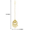 Aheli Chapado en oro Kundan Pearl Maang Tikka Joyas para