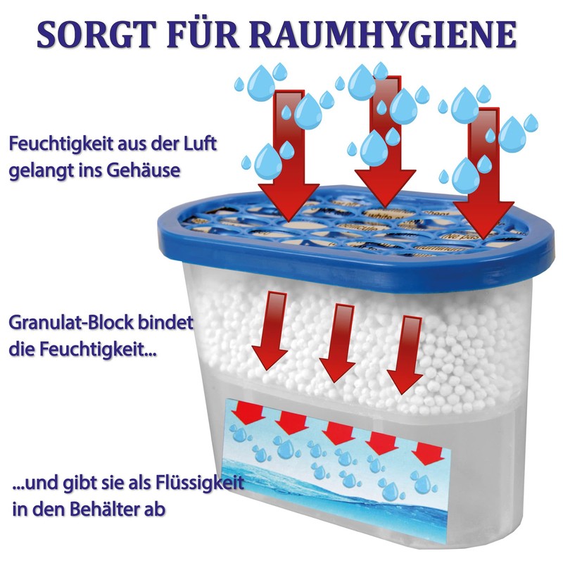 Dehumidifier with 230 g granules, up to 50 m² room
