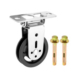 QWORK® Pulleys for Ropes, 180° Rotatable Wire Rope Pulley with Installation Hardware for DIY Gym Fitness Equipment, Maximum Capacity 500 kg