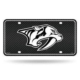 Rico Nashville Predators Carbon Fiber Design Look - Standard License Plate Auto Tag
