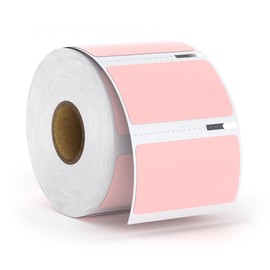 POLONO 2.25”x1.25” Direct Thermal Label,Perforated Sticker Labels for Address,Barcodes,Adhesive Multipurpose Labels Compatible with Zebra,Dymo,Rollo and More Label Printers (1000 Labels, Rose Pink)
