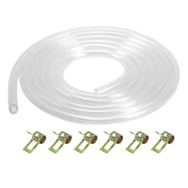 Partuto 1 Set Universal Petrol Fuel Line Gas Line Pipe Hose Plastic Clear 4.92ft 1/9"ID 1/5"OD