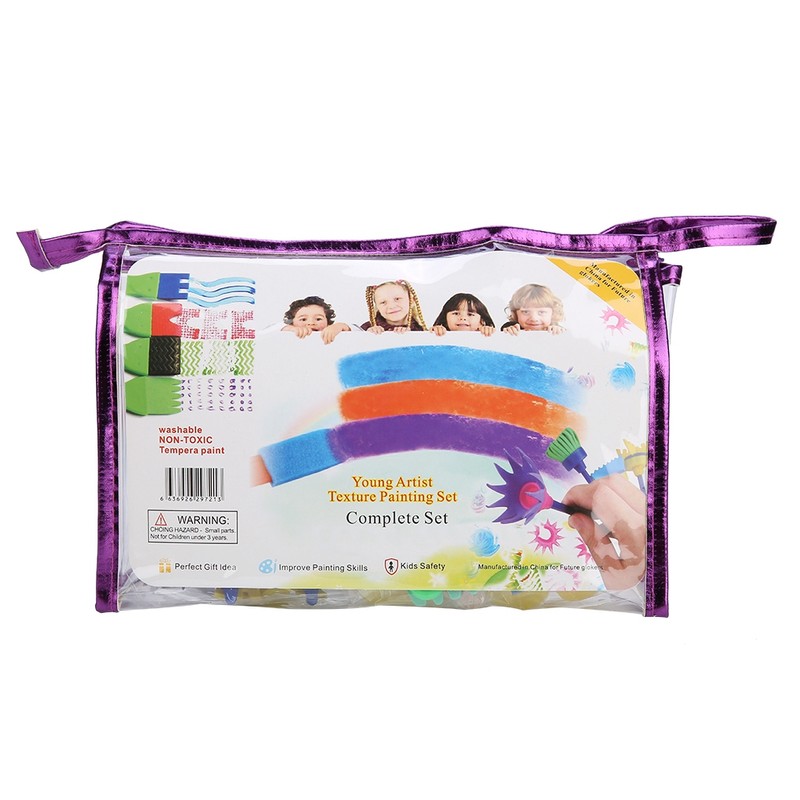 26pcs Kids Painting Supply Brushes Sponge Paint Brush Toy Seal