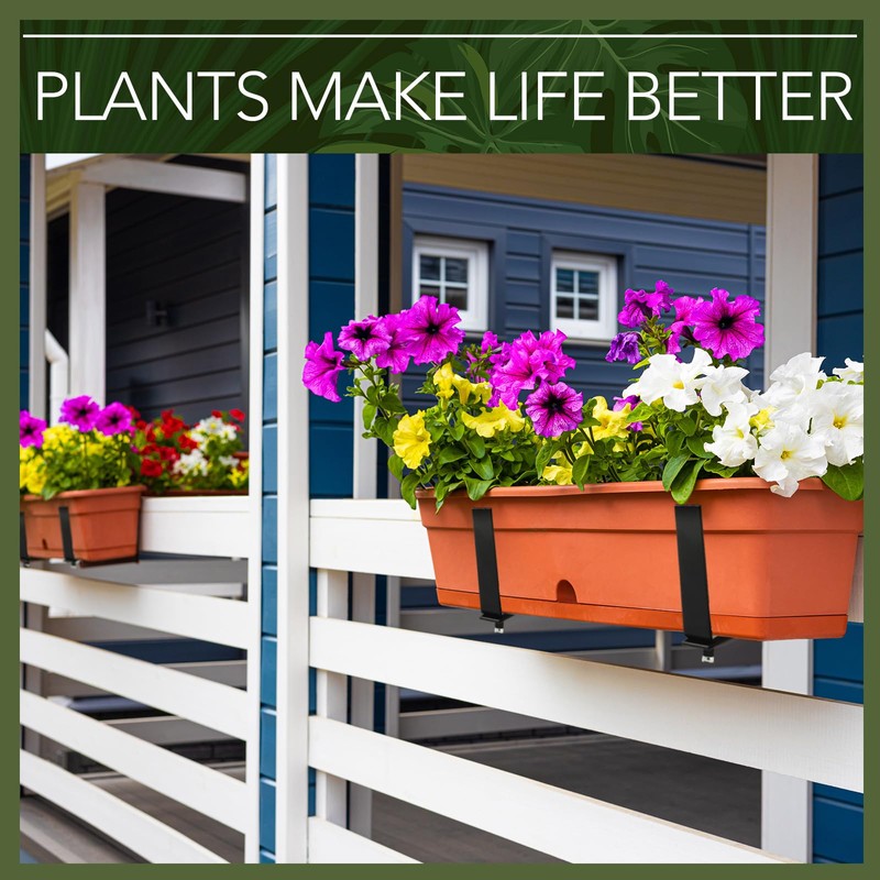 Layhit 10 Pcs Adjustable Planter Box Brackets Universal Heavy Duty