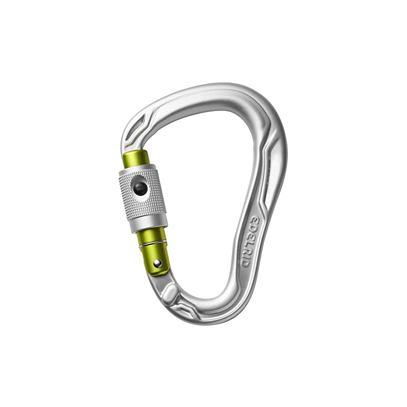 EDELRID Unisex - Adult HMS Bullet PermaLock Carabiner, Silver, One