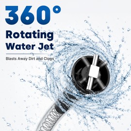 Glosaie RV Holding Tank Swivel Stik Rinser, RV Black Tank Cleaner Wand