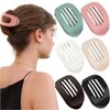 6PCS Flat Hair Clips for Women, Strong Hold Round Flat