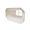 Royal Designs Rectangle Cut Corner Lamp Shade, Eggshell, (5 x
