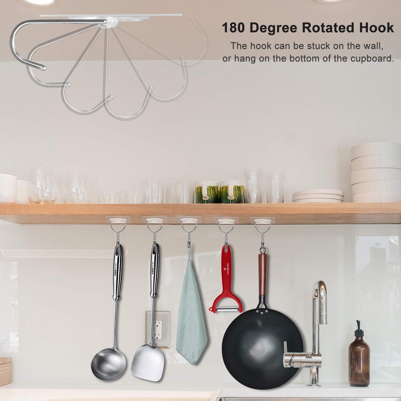 CGBE Adhesive Hooks Heavy Duty Sticky Hooks for Hanging 11