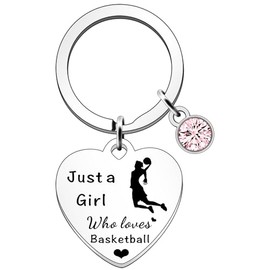 SDOFY Basketball Gifts for Girls Basketball Gifts Basketball Keyring Keychain Basketball Players Gift Just a Girl Who Loves Basketball