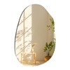 Irregular Frameless Bathroom Mirror,24 x 36 Inch Asymmetrical Wall Mirror
