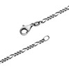 45 cm Figaro curl chain 925 Sterling silver oxidized necklace