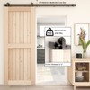 CCJH 6FT Sliding Track Barn Door Hardware Kit for Single