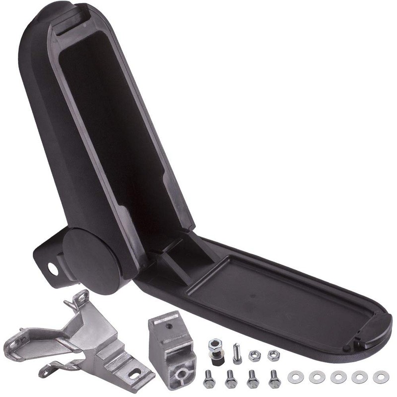 Maxpeedingrods Front Driver's Side Center Console Armrest Box Black Leatherettefit
