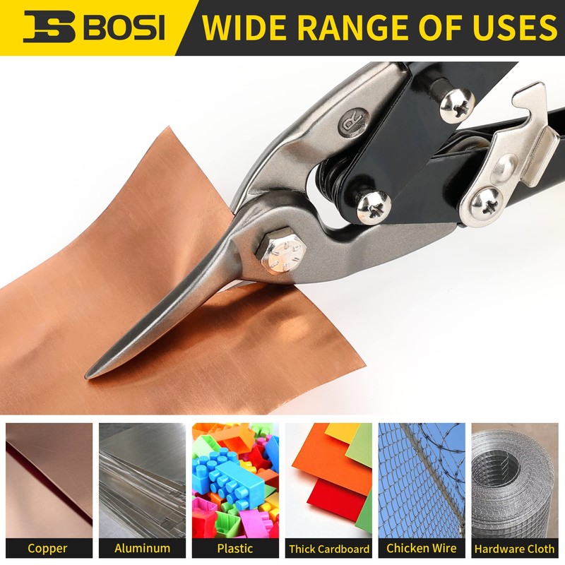 B BOSI TOOLS 10 Inch Aviation Tin Snips Right Cut,