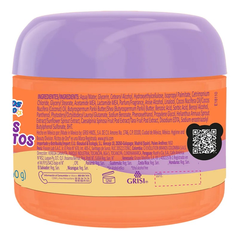 Ricitos De Oro, Crema Para Peinar Rizos Perfectos, 300 Gr