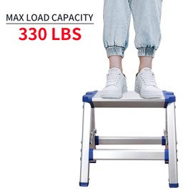 Folding Step Stool Small Foldable Step Stool One Step Ladder with 330 lb Large Loading Capacity for Kitchen, Bathroom, Closet, Garage, Garden