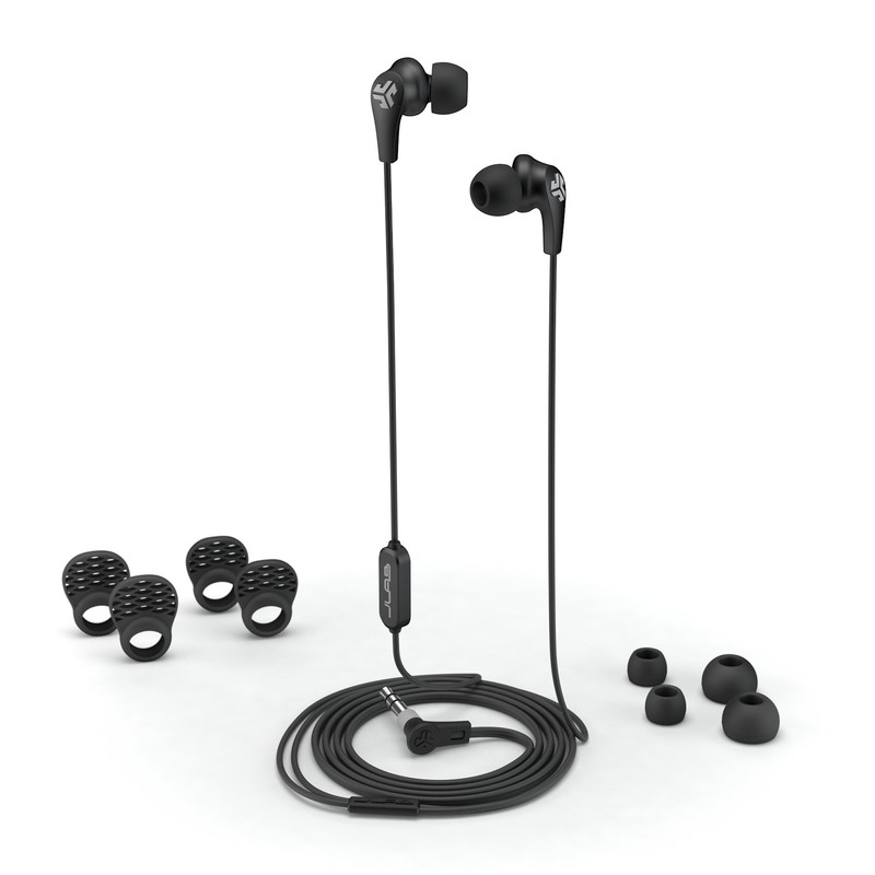 JLab Audio JBudsPRO Premium in-Ear Earbuds with Mic, Guaranteed Fit,