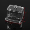 Tissting Cotton Buds Organiser, Cotton Pads Container with Lid, Transparent