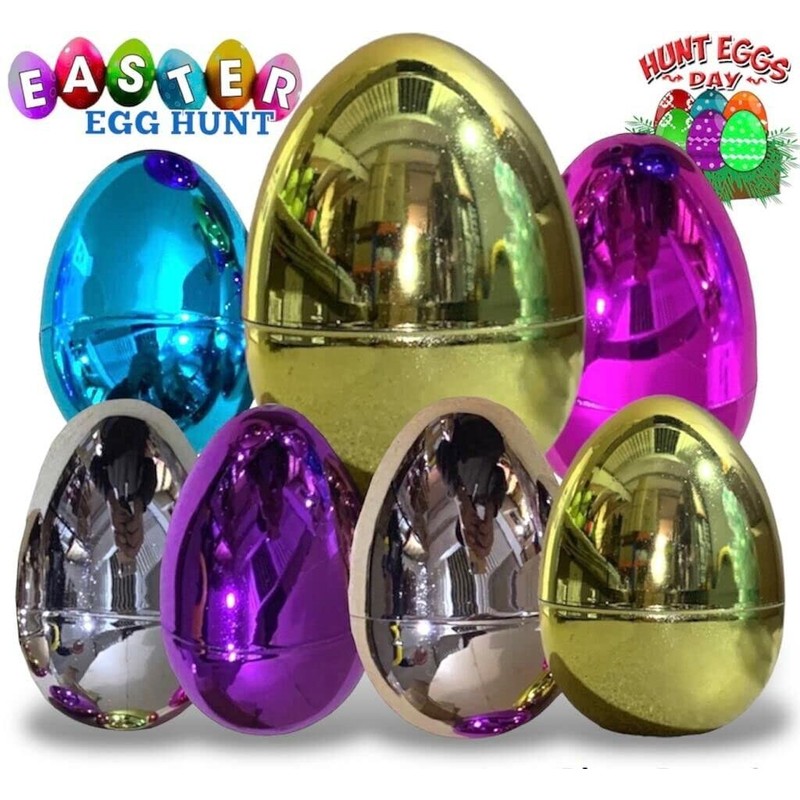 Orbitron 7Pcs Giant Golden & Small Shiny Filler Easter Egg