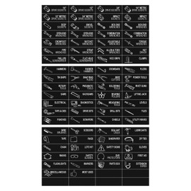 84 PCS Magnetic ToolCart Labels: 3.2x1 Toolbox Drawer Labels, Tool Chest Magnets for Workshops and Garage, Tool Storage Tags for Mechanics & DIY