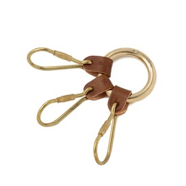 IL BISONTE Key Chain, Key Ring, Leather, Genuine Leather, Cowhide Leather, Women's, Men's, Unisex, green