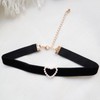 Heart Choker Necklace for Women Handmade Velvet Choker with Heart